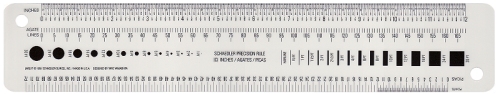 Schaedler Precision Ruler - 12 Inch Single C (Inch/Pica/Agate/More) -  Schaedler Precision Ruler - 12 Inch Single C (Inch/Pica/Agate/More)