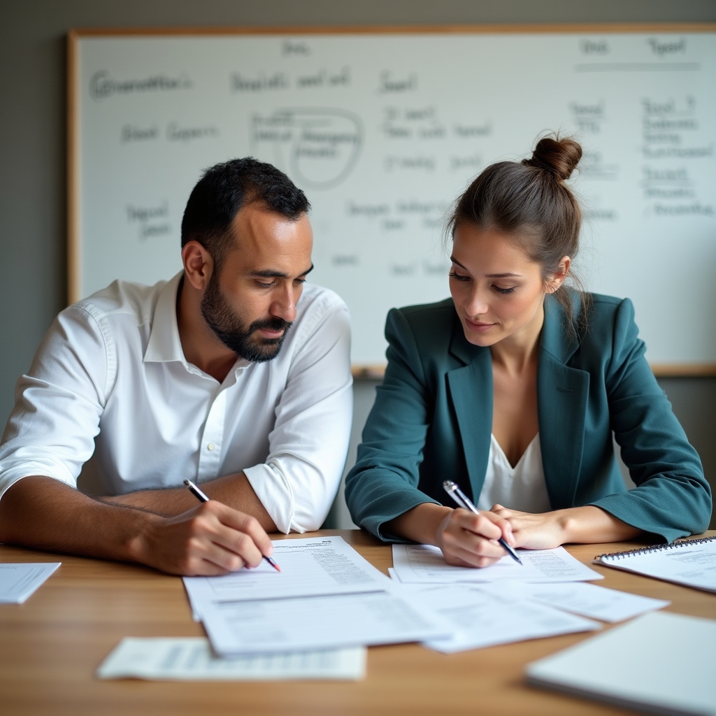 Praxisübung im Reisekostenseminar mit Arbeitsblättern